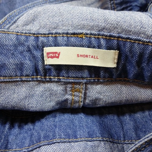 LEVI'S Girls Shortalls Denim Bib Overall Shorts Medium Wash Size L 12/14 - Picture 9 of 10