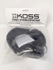 KOSS TD85 Headphones Black Adjustable New