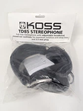 KOSS TD85 Headphones Black Adjustable New
