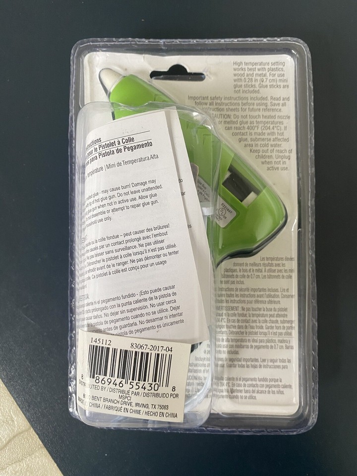 NIB Green Mini Hot Glue Gun For Crafts ArtMinds DIY For Arts, Crafts eBay