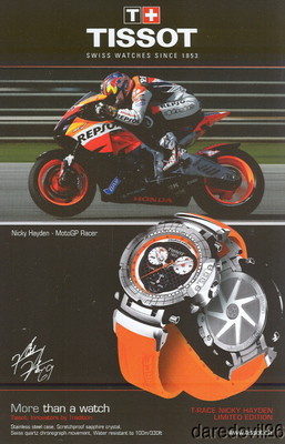 2008 Nicky Hayden Tissot Repsol Honda Moto GP thinstock postcard