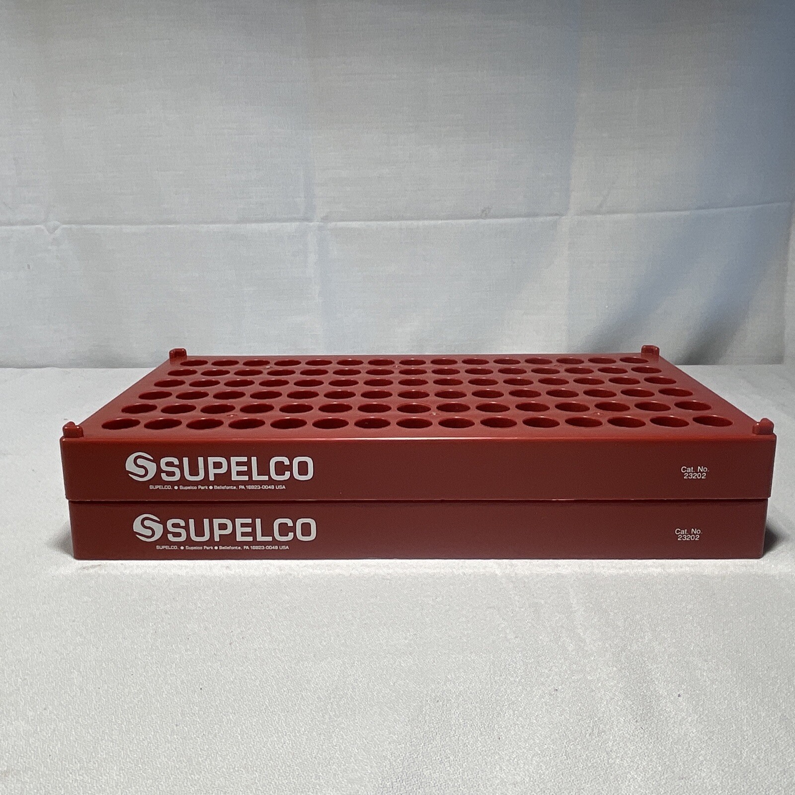 Lot 2 SUPELCO Stackable 90-Position Test Tube Vial Rack 23202 | eBay