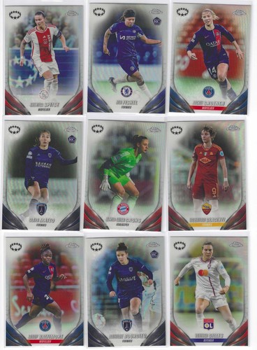2023-24 TOPPS CHROME WOMENS UEFA CHAMPIONS LEAGUE REFRACTORS LOT (40 CARD) - Picture 2 of 6