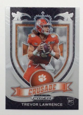 Trevor Lawrence 2021 Prizm Draft Picks Rookie Card Crusade RC #161 B-1. rookie card picture