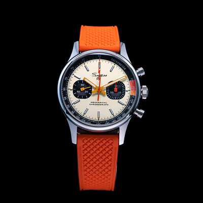 Sugess SWAN NECK x Exhibition caseback Chrono Mens Watch SEAGULL