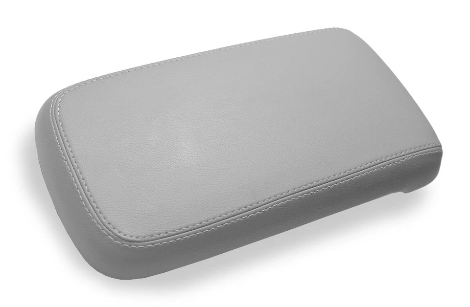 Tapa de consola cubierta de cuero para Chevrolet Colorado 2015-2022 gris claro Foto 4 de 4