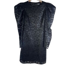 Express NWT Statement Puff Shoulder Dress Size Small Cocktail Whimsygoth Bold