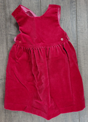 Baby Girl Baby Gap 12-18 Month Red Velvet Like Jumper Dress