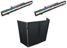 2 American DJ Jolt Bar FX2 RGB DMX Strobe/Blinder/Wash Light Bars Black Facade