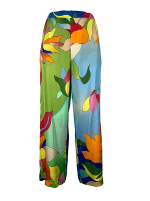 SEMICOUTURE women's cropped pants multicolor art Y2ST34 NYMPHS MADE IN ITALY