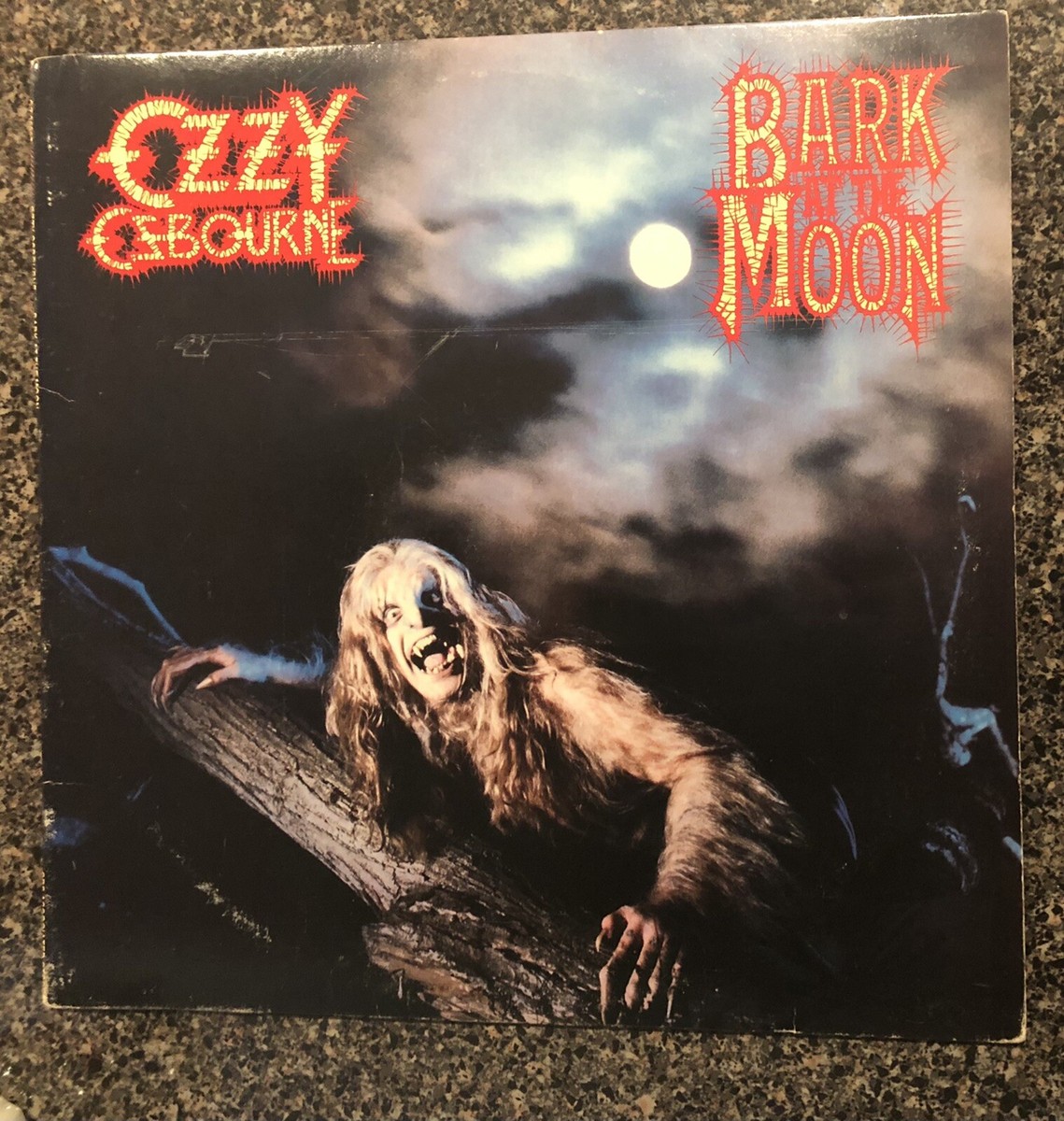 RARE-Ozzy Osbourne 'Bark At The Moon' LP 1983 QZ 38987 CBS Blue