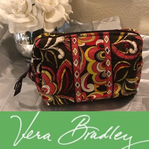 Black And White Buffalo Plaid State Monogrammed Vinyl Lined Makeup