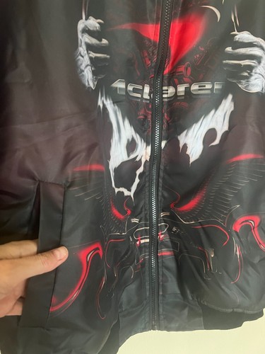 Macrolid McLaren International Graphic Bomber Puffer Jacket, Black Orange Large - Picture 6 of 9