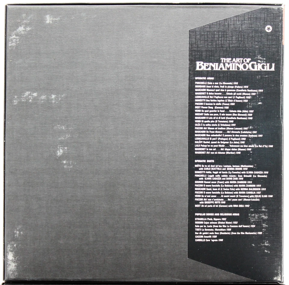 [EX 3 LP BOX SET] The Art of BENIAMINO GIGLI Vol.1 Arias HMV MONO RLS 729  - Изображение 3 из 4