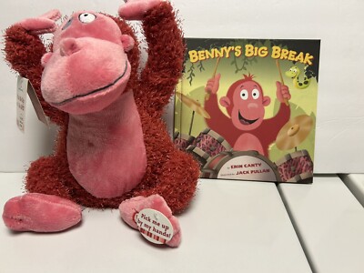 Hallmark Pick Me Up I Go Ape Valentines Plush plus Benny s Big Break Book. VIDEO