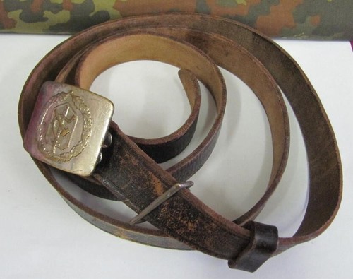1960er BULGARISCHER KOMMUNISTISCHER KGB STAATSSICHERHEIT OFFIZIERE LEDERGÜRTEL MESSINGSCHNALLE - Bild 2 von 5