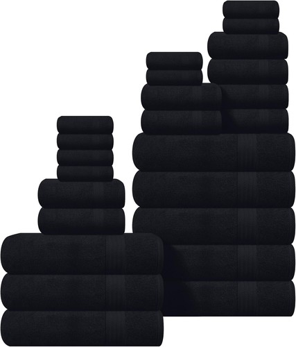 Luxury Bath Towels Sets 100% Pure Cotton 800GSM Soft Face Hand Jumbo Bath Sheets - Picture 40 of 69