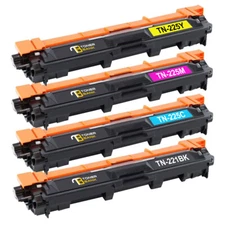 4 Pack TN225 TN221 Toner Compatible With Brother MFC-9130CW MFC-9330CDW 9340CDW