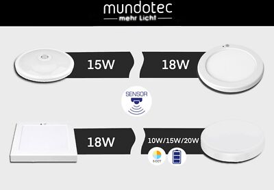 LED Panel Aufbauleuchte Deckenleuchte IP20 Bewegungsmelder mit Sensor Sparpack