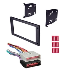 Double DIN Car Stereo Radio Installation Kit & Harness for 1987-93 Ford Mustang