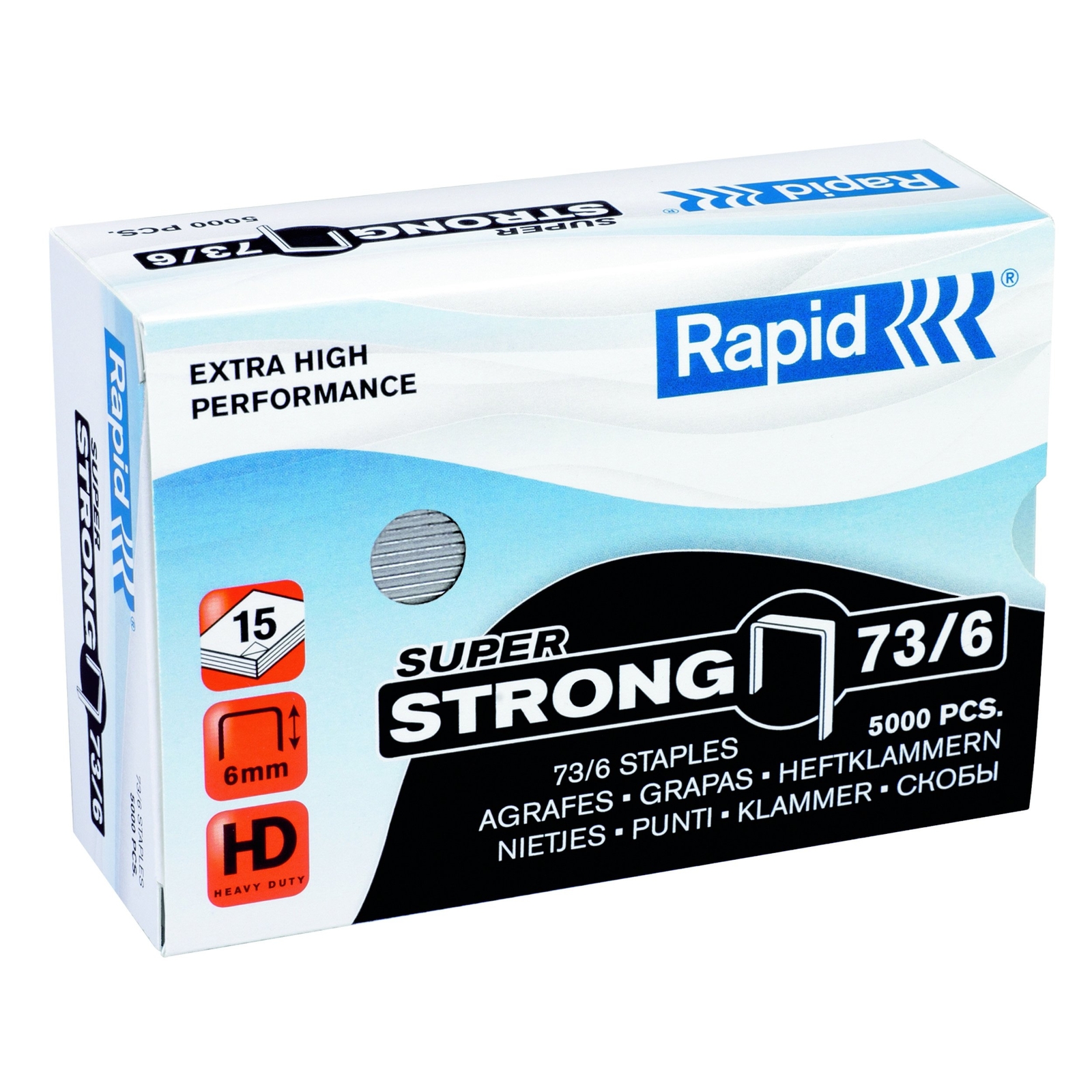 5.000 Rapid Heftklammern Super Strong 73/6 NUOVO