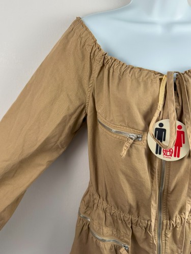 Casual Artist Smock Style Beige Parka JPG Jeans Jean Paul Gaultier Women’s - Picture 10 of 11