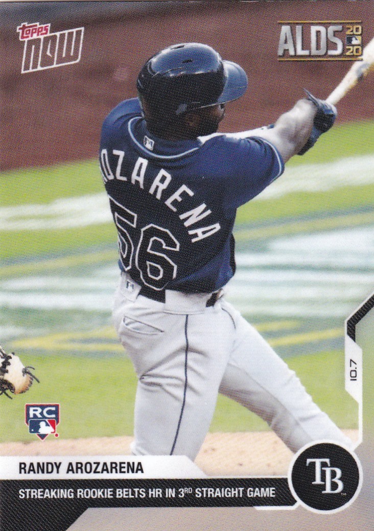 2020 TOPPS NOW #382 RANDY AROZARENA- TAMPA BAY RAYS