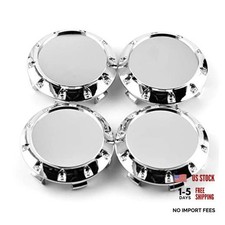 4 PCS 75mm Wheel Center Caps OD 75mm / 2.95", ID 68mm / 2.68" Chrome