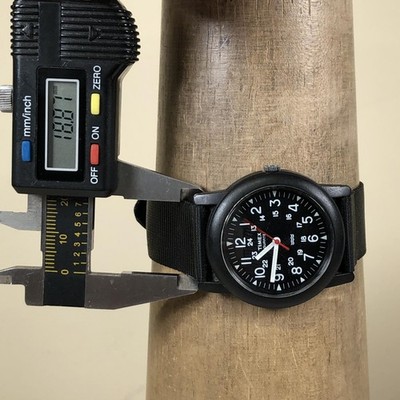 Timex Camper Quartz Watch Mens 34mm Black Dial Nylon T18581 Field