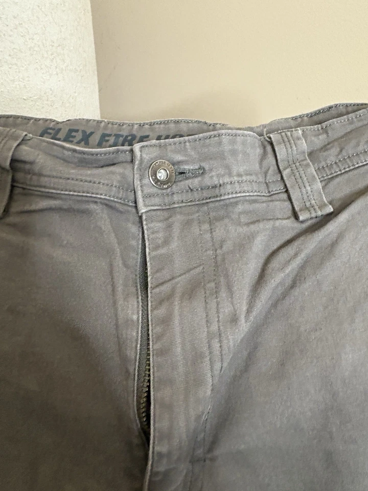 Pantalones Cortos de Carga Duluth Trading Para Hombres 36 Caqui Manguera contra Incendios Lona Utilidad Carpintero Foto 2 de 4