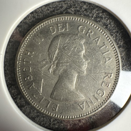 1961, 64,64 Canadian Cents. 5, 10 And 5 Cents. 10 Cent Silver. 5 Cents Magnetic - Picture 9 of 11