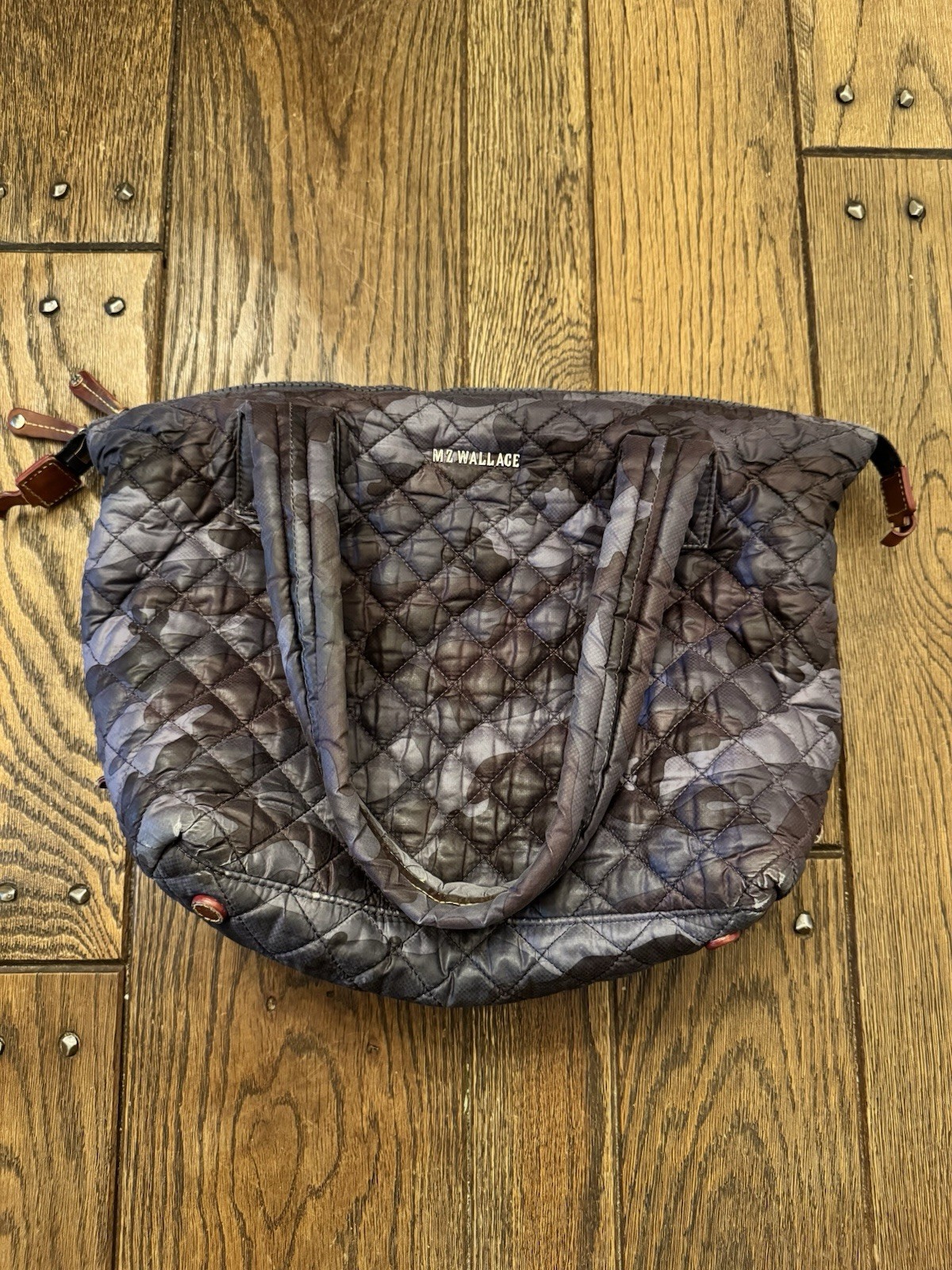 MZ Wallace Sutton Nylon Quilted Camo Shoulder Bag for Style and Durability