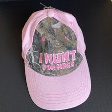TureTimber Camo Outdoor Kids Cap Hat Girls   I Hunt For Hugs  New Tags Stretch