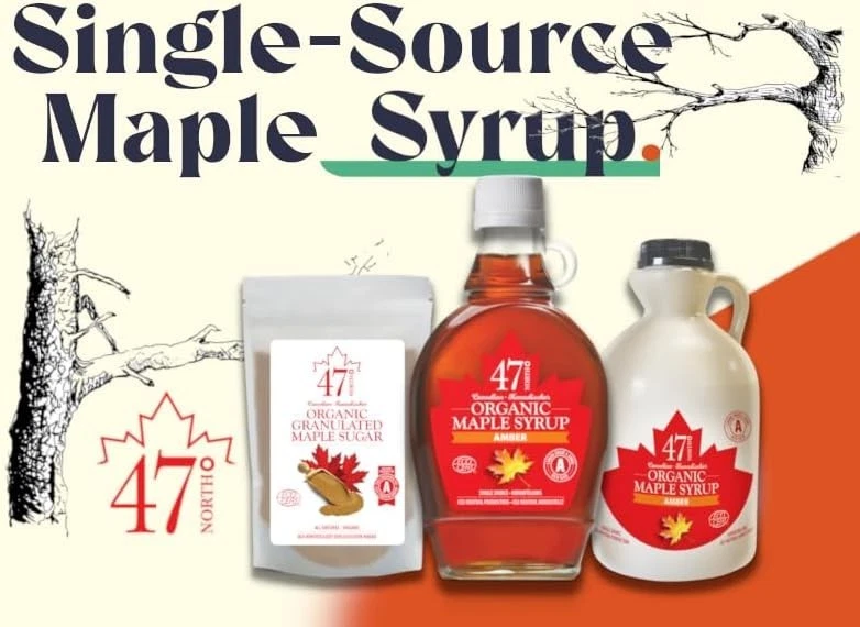 47 North Canadian Organic Maple Syrup, Single Source, Grade A, Dark Robust 500ml - Image 4 of 4
