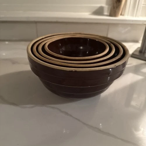 Vtg McCoy Stoneware Nesting Bowls