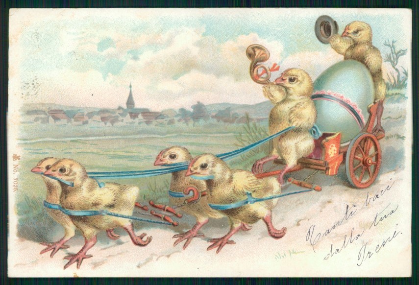 Pasqua pulcino pasquale Pasqua Köken uovo cartolina TC3664