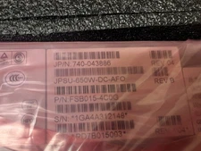 Juniper Networks 650W JPSU-650W-DC-AFO Power Supply