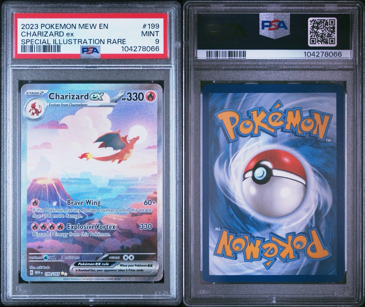 さ*と様 リザードンex Charizard ポケモンカード 199/165 英 PSA 9 - Charizard ex 199/165 Special Illustration Rare