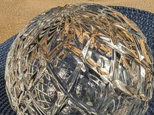Heavy Cut Glass ORB , Paper Weight
