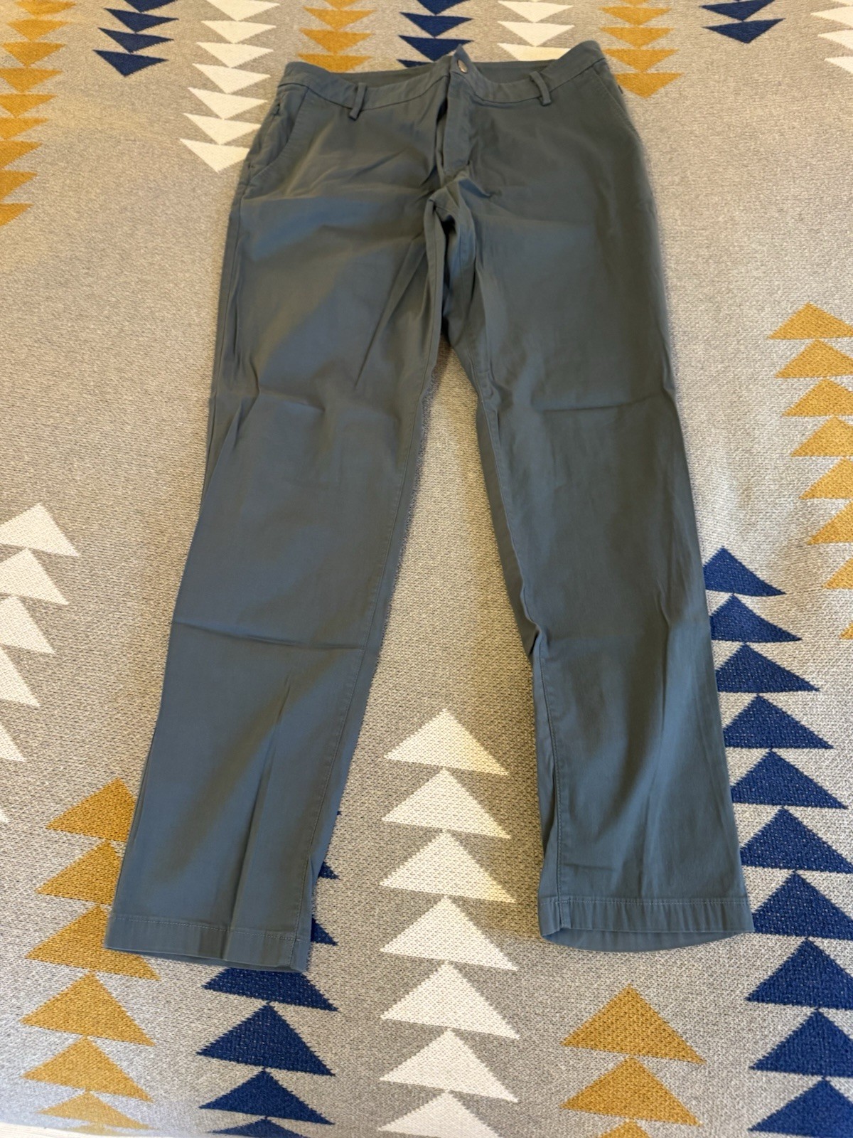 Bird Dogs Pants Mens 36x32 Navy Blue Unlined Chino Slim Fit Golf Business Casual