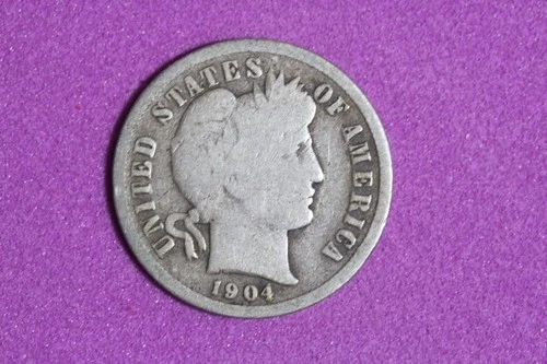 Estate Find 1904 S Barber Dime #K60211