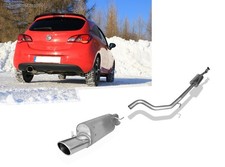 FOX Edelstahl Sportauspuffanlage ab Kat Opel Corsa E 1.4 Turbo 129x106mm oval