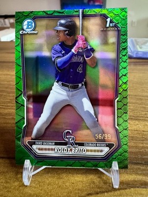 2026 Bowman - Chrome Prospects Roldy Brito #BCP-21 Green Reptilian Refractor /99