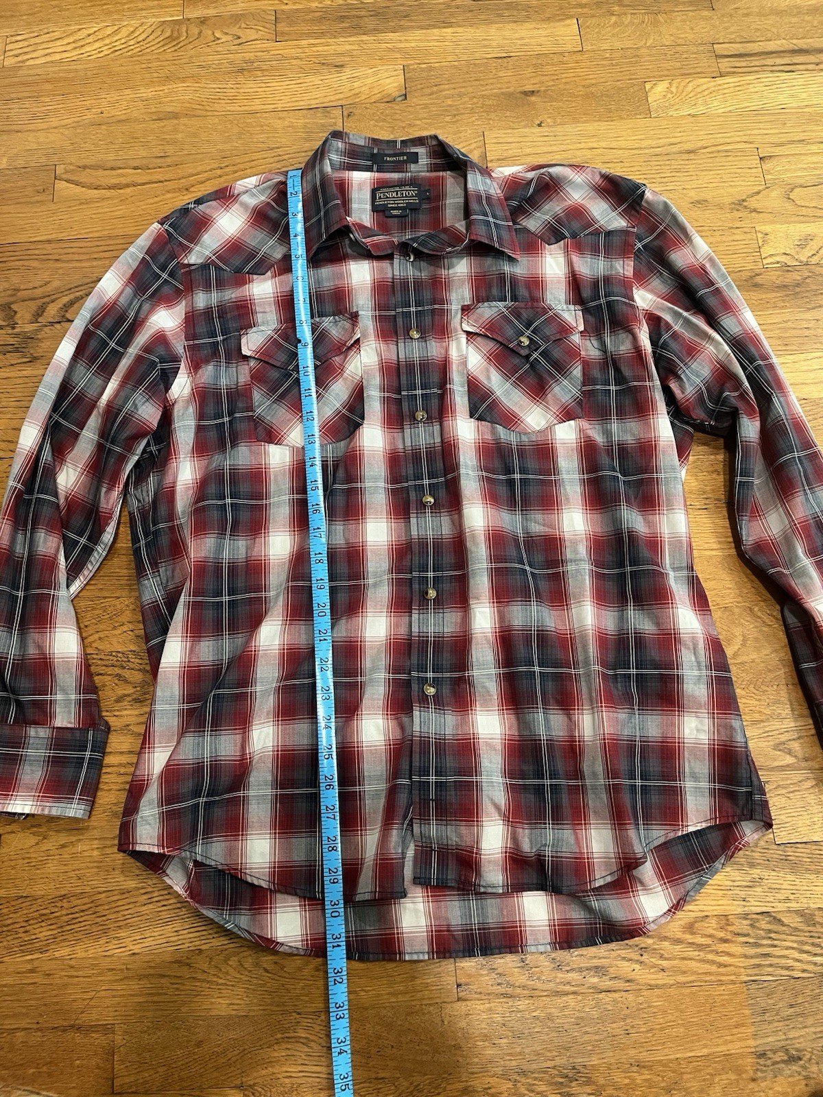 Pendleton Mens Button Down Shirt Frontier Red And… - image 7
