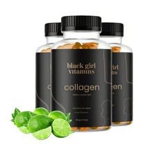 3-Pack Black Girl Vitamins Collagen Gummies - Daily Collagen Support -180Gummies