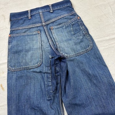 Vintage 50s Big Mac Carpenter Denim Pants Sanforized Farm Faded