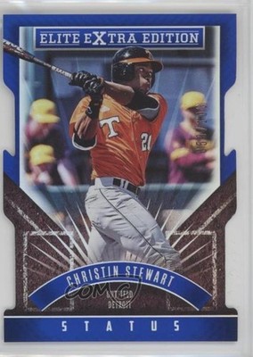 2015 Panini Elite Extra Edition Status Blue Die-Cut /100 Christin Stewart 1k5