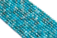2MM Light Blue Apatite Beads AAA Natural Gemstone Faceted Round Loose Beads 15"