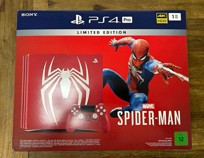 Sony PS4 Pro Marvel Spider-Man Limited Edition 1TB Rot PAL . NEU/SEALED