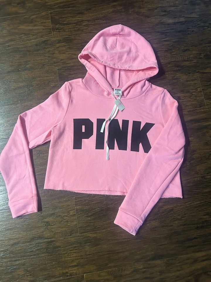 PINK. Victoria Secret. Hoodie. Brand New. Size M. Color: Pink+black - Image 3 of 4